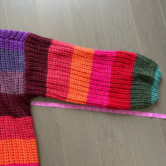 Farm Rio Rainbow Stripes Stripe Midi Cardigan - SMALL - With tags - Picture 8 of 8